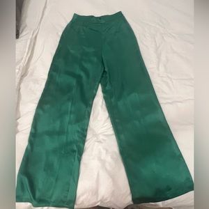 nasty Gal Satin green pants